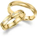 Partnerring MARRYA "Titan Ringe Trauringe Eheringe Partnerringe" Gr. 70, gold (herren ring, gold), Fingerringe, Damen, 70, Titan