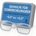 Khroom Brillengläser Sehhilfe speziell für Schnorchelmasken z.B. Seaview Pro, Y, X, BC, 180, Z - für Kurzsichtige und Weitsichtige | individuelle Linsen -6.0 bis +6.0 (-1.5, Rechts)