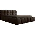 Designer Polsterbett Boston Bouclé mit Stauraum 140x200 Braun 38 Latten