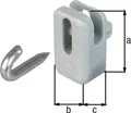 Alberts® Drahthalter für Spann- und Stacheldrähte, Kunststoff, grau RAL 7001 655884