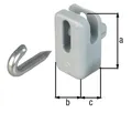 Alberts® Drahthalter für Spann- und Stacheldrähte, Kunststoff, grau RAL 7001 655