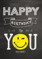 Geburtstag A4-Doppelkarte Glückwunschkarte mit Briefumschlag Smile Happy Birthda