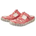 Rieker Clog Sabot, Sommerschuh, Schlappen, Hausschuh mit Ziernähten rot 37 EU
