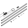 3er Set LED Unterbauleuchte SIRIS schwarz matt mit Touch-Dimmer flach 114cm je