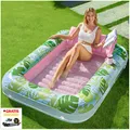 aufblasbarer tanning pool 70x46 cm mit kissen und seil