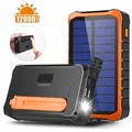 4smarts Powerbank mit Dynamovev & Solarzellen 12000mAh - Schwarz/Orange