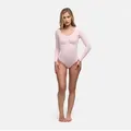 cfab (creamy fabrics) Shaping-Body Bodysuit Sculpting Shapewear Longsleeve mit Slip-Baby Pink-5XL (1-tlg) rosa 5XL