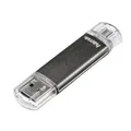 Hama FlashPen Laeta Twin, USB 2.0, 10MB/s. 16 GB grau