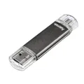 HAMA USB-Stick "Laeta Twin", USB 2.0, 16GB, 10MB/s, Grau (00123924) #1907427