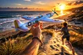 Power Prop Flying Gliders Styroporflugzeuge Wurfgleiter Outdoor Spielzeug Set