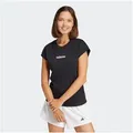 adidas Sportswear T-Shirt ESSENTIALS LINEAR COTTON sportlicher Stil, Kurzarm, ohne Verschluss, aus Baumwolle schwarz XS (30/32)