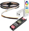 5 Meter RGB-CCT LED Streifen 6 Polig 24 Volt 60 LEDs pro Meter incl. Trafo und Steuergerät