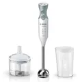 Bosch Stabmixer ErgoMixx, Edelstahl-Mixfuß, Mix- und Messbecher, 4-Klingen-Messer, Zerkleinerer, ergonomisches Design, 12 Stufen plus Turbo, 600 W, weiß/grau, MSM66120