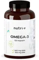 nutri+ Omega 3 Vegan - mit EPA & DHA, 120 Kapseln