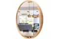 LEJA runder Wand-Badezimmerspiegel 800 Holz Eiche für Flur und Wohnzimmer