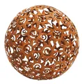 Kobolo Gartenkugel Kula, Ø 28 cm, braun, Metall in Rostoptik, dekorative Kugel für Garten, Outdoor & Gartendekoration im Vintage-Design - ideal für den Außenbereich
