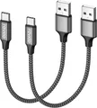 USB C Kabel Kurz [2Pack 0.5M] 3.1A Ladekabel Schnellladekabel Nylon USB C