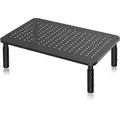 Monitorständer Erhöhung Schreibtisch 3-stufig Schwarz Büro Organizer