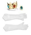Disguise SUPER Mario 13375 – Set Kostüm Prinzessin Peach für Mädchen, weiß, Einheitsgröße