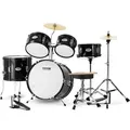 VEVOR Schlagzeugset für Kinder, 5-teilig, Anfänger-Schlagzeugset mit Bass-Toms, Snare, Standtrommel, verstellbarem Thron-Becken, Hi-Hat-Pedal und zwei Paar Drumsticks, für Kinder, schwarz