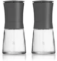 WMF Trend Gewürz Mühlen Set 2tlg Salz Pfeffer Mühle Glas Behälter Keramik Chili