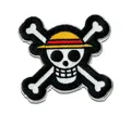 One Piece Aufnäher Bügelbild, Aufbügler, Applikationen, Patches, Flicken, zum aufbügeln, Polyester, Comercial Mercera One Piece Emblem - Größe: 6,1 x 6,1 cm