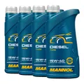 4 (4x1) Liter MANNOL 15W-40 Diesel mineralisches Universal-Motoröl