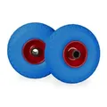 Relaxdays Sackkarrenrad Vollgummi im 2er Set Blau,Rot