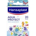Hansaplast Aqua Protect Kinderpflaster (20 Strips), Wasserdichte Pflaster für Kinder zum Schwimmen und Baden, atmungsaktive Wundauflage mit zuverlässiger Klebkraft