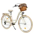 Milordbikes City-Fahrrad, Creme, Braun, Metall, 46 cm, Freizeit, Sport & Fitness, Fahrräder, Citybike