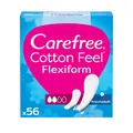 Carefree Slipeinlagen Cotton Feel Flexiform mit Frischeduft, 100% atmungsaktiv mit langanhaltendem Frischegefühl, Größe Normal, 56 Stück