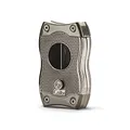Colibri SV-Cut Zigarrenschneider | Gunmetal | 2-In-1 S-V Schnitt | Federauslöser | Bis zu 66 Ringmaß-Zigarren | Ergonomisches Design | Inklusive Geschenkbox