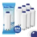 6er Pack Wasserfilter  Für De'Longhi DLSC002 -Magnifica S, ECAM ESAM ETAM Serie