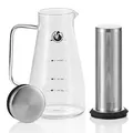 Coffee Fox® Kaffeezubereiter – Cold Brew Kaffee-Kanne; Kaffeebereiter, Pour Over & Kaffee-Karaffe mit Dauerfilter aus Edelstahl – Perfekte Kaffeezubereitung für aromatischen Genuss (XL mit Griff)