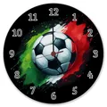 Fußball Italien Flagge Wanduhr aus MDF