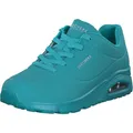 Skechers Damen on Air UNO Stand AUF Luft, Türkisfarbenes Durabuck-Mesh, 37.5 EU