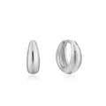 ANIA HAIE Damen Ohrstecker LUXE MINIMALISM Huggie Hoop aus 925 Sterling Silber, Länge 11mm, inkl. Geschenkverpackung
