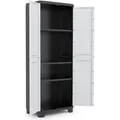 Keter Linear Cabinet, Grau, Silber, 4 Regale, Bodenstehend, Universal, 2 Tür(en), Drehtür - Grau