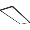 LED Deckenleuchte Ultraflach Panel Lampe 22W 4000K Backlight 58cm Deckenlampe flach für Flur Küche Wohnzimmer Schwarz - Schwarz