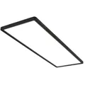 BRILONER - LED Deckenlampe mit indirektem Licht, 58x20 cm, flach, 22W 3.000lm, neutralweiße Lichtfarbe, Lampe Wohnzimmer, Deckenleuchte, Wohnzimmerlampe, LED Panel, Küchenlampe, Schlafzimmer, Schwarz