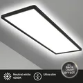 LED Deckenleuchte Ultraflach Panel Lampe 4000K Backlight 58cm Flur Küche Schwarz