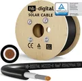 hb-digital 200m Solarkabel H1Z2Z2-K 4 mm² Photovoltaik Kabel für PV Anlagen schwarz