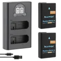 2x Akku + LCD Lader für Nikon EL-EL14  D3300  D5500 D5600 P7700 P7800 1300 mAh