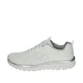 Skechers Damen Graceful Get Connected Sneakers, White Silver, 40 EU