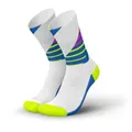 INCYLENCE Laufsocken für Damen und Herren mit leichter Kompression,1 Paar (DE/NL/SE/PL, Numerisch, 43, 46, Regular, Regular, Ladders White Canary)