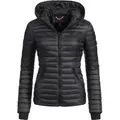 Navahoo Steppjacke Kimuk leichte Übergangsjacke mit Kapuze schwarz XL (42)