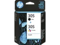 HP 305 2er-Pack Schwarz, Cyan, Magenta, Gelb (6ZD17AE)