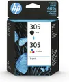 2er Pack HP 305 Schwarz & Farbe Original 6ZD17AE für HP Deskjet 2710,2720,272...