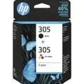HP 305 2er-Pack Schwarz Cyan Magenta Gelb (6ZD17AE) Tintenpatrone (Original)