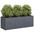 Pflanzkübel Blumenkübel Pflanzcontainer Pflanzgefäße Anthrazit 120x40x40 Cm Kalt